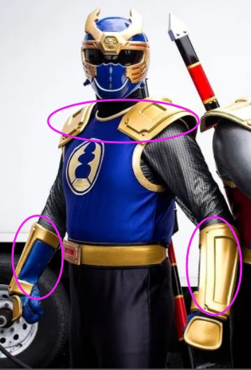 

Ninpu Sentai Hurricaneger Shoulder parts Wrist bands Knee parts