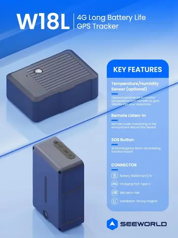 Автомобильный GPS Трекер 4G, Трекер Для автомобиля с сильным магнитом IP67, водонепроницаемый аккумулятор 10000 мАч, устройство отслеживания на большие расстояния
