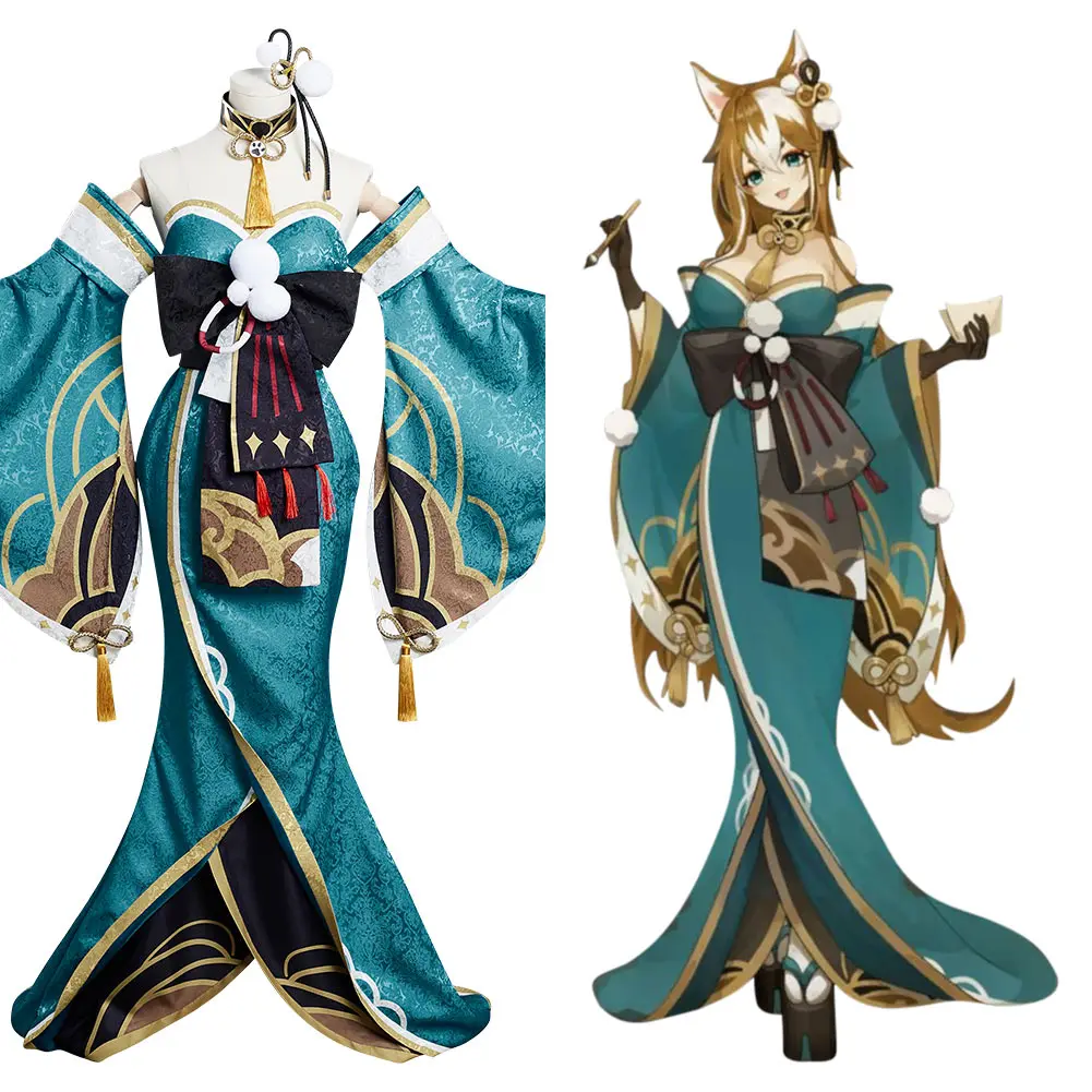 

Genshin Impact Ms Hina/Gorou Cosplay Costume Outfits Halloween Carnival Suit