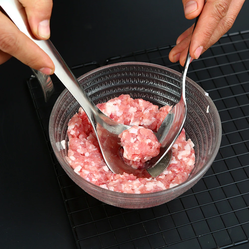 

Manual Meatball Maker Long Handle Fish Ball Scoop Kitchen Accessories