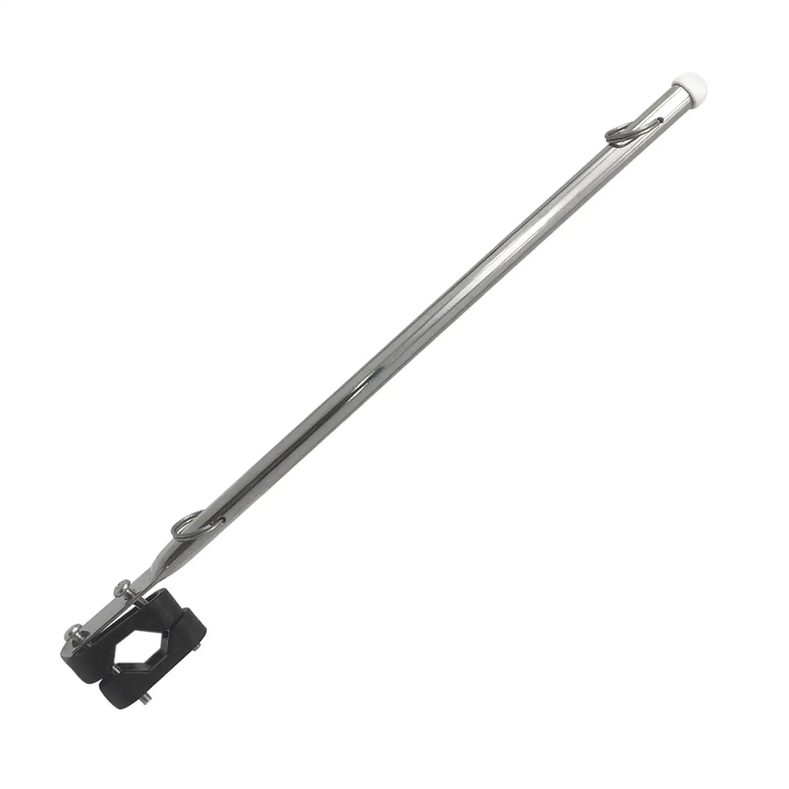 

Marine Rail Flag Pole 304 Stainless Steel Dustproof Anti Rust 14” Length Flag Holder for Boat Yacht Staff Fits 7/8" Rails