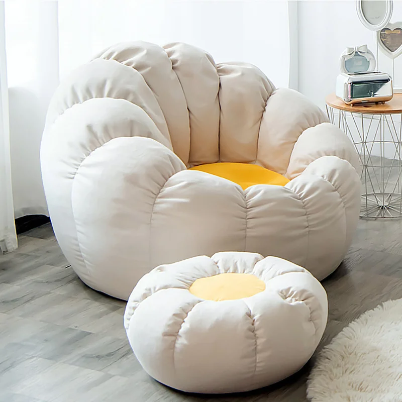 

Adults Bed Lazy Sofa Bean Bag Filler Fluffy Recliner Komodinler Bean Bag Chair Couch Single Nordic Sofa Inflavel Furniture