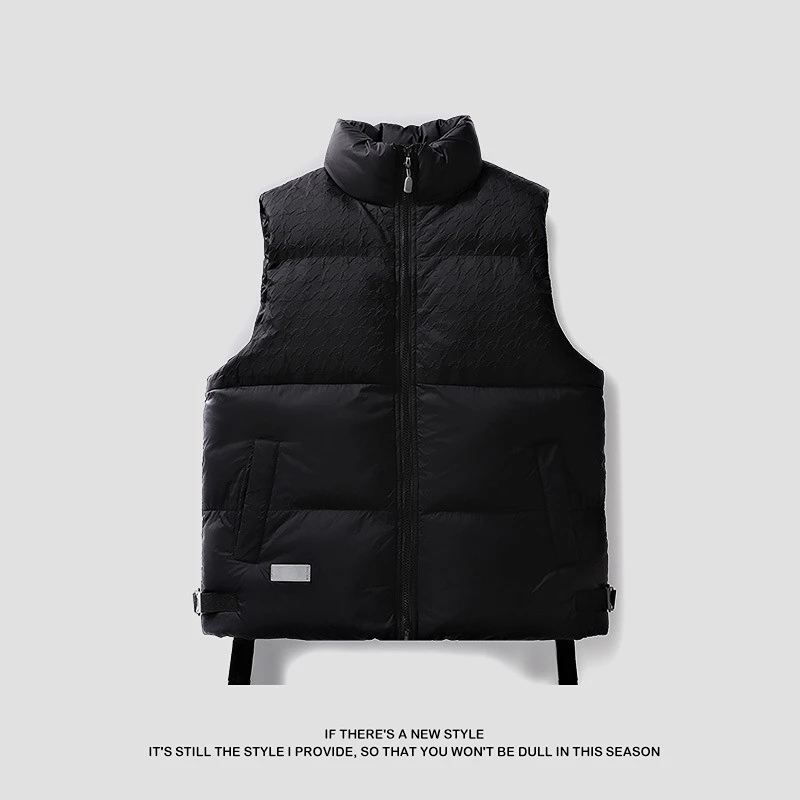 Autumn and Winter Thickened Waistcoat Men's Japanese Tide Brand Warm Vest Down Cotton Vest Couple Style Sleeveless Coat