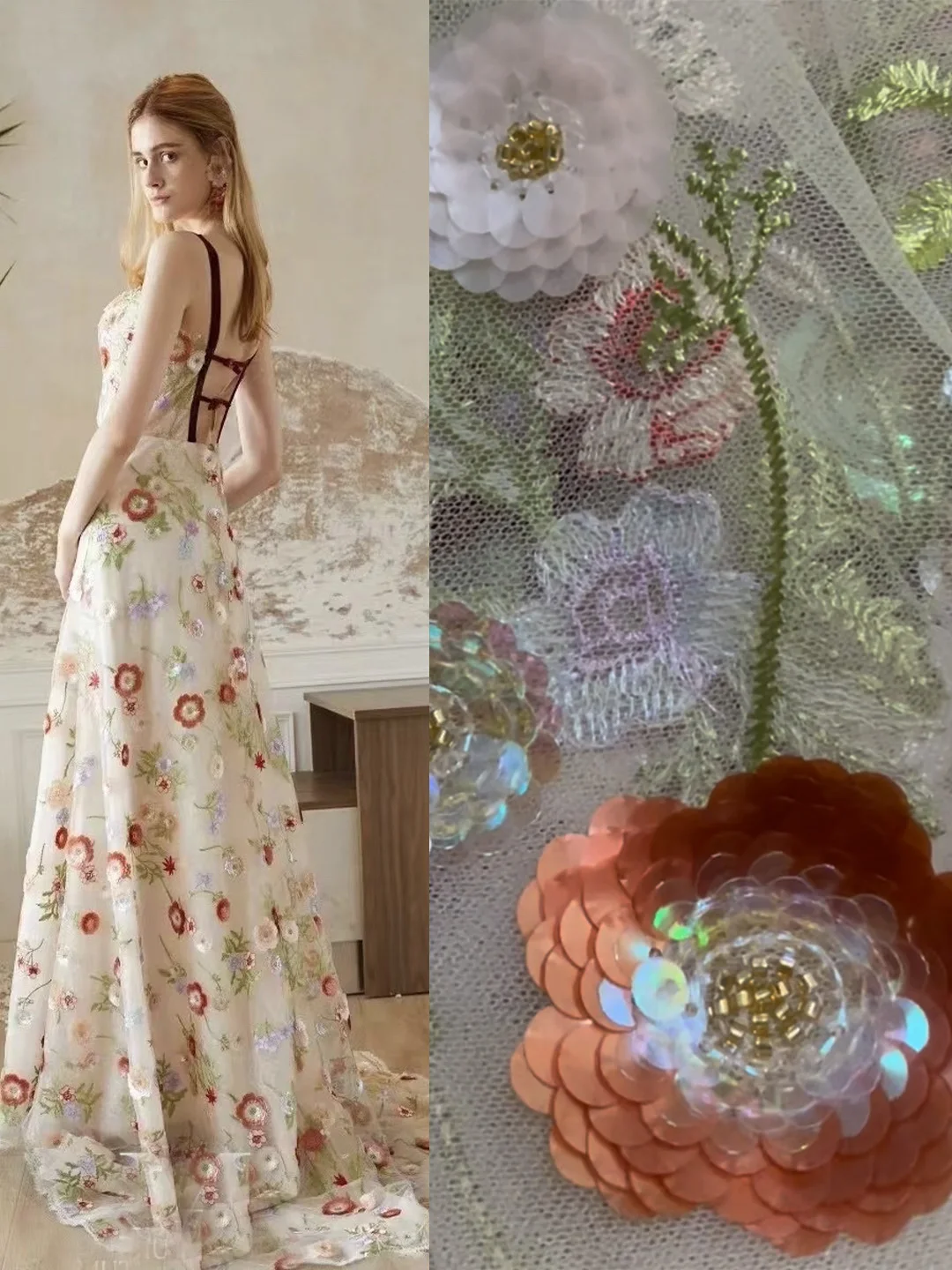 

(5 ярдов/шт.) высококачественное Африканское Тюлевое кружево с 3D вышивкой с блестками и бусинами-трубками французское Сетчатое кружево для вечернего платья FAX030