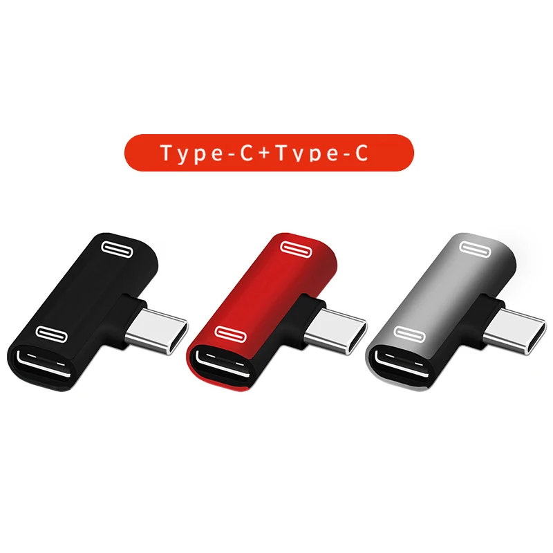 Переходник с Type C 2 в 1 USB на * Female сплиттер зарядного устройства для Xiaomi Samsung Type-C OTG