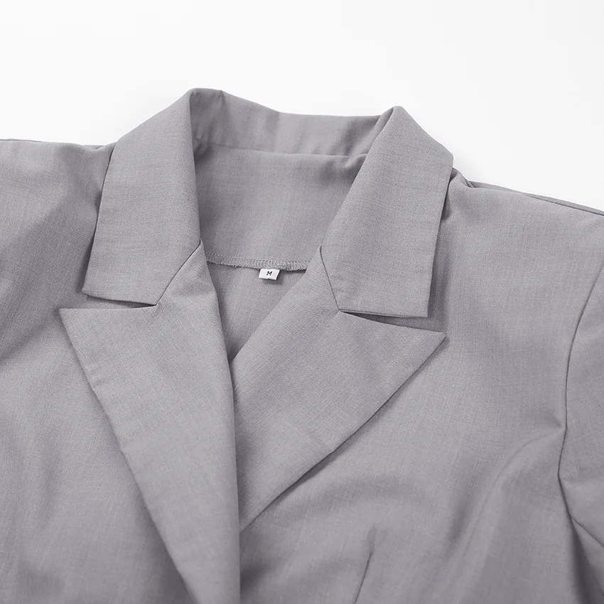 Autumn and Winter New Small Suit Women Commuting Long Coat Long Sleeve Suit Collar Shoulder Pad Coat for Women