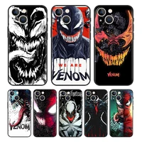 avengers venom marvel for apple iphone 13 12 11 mini pro xs max xr x 8 7 6 5 plus se 2020 black silicone phone cover funda case