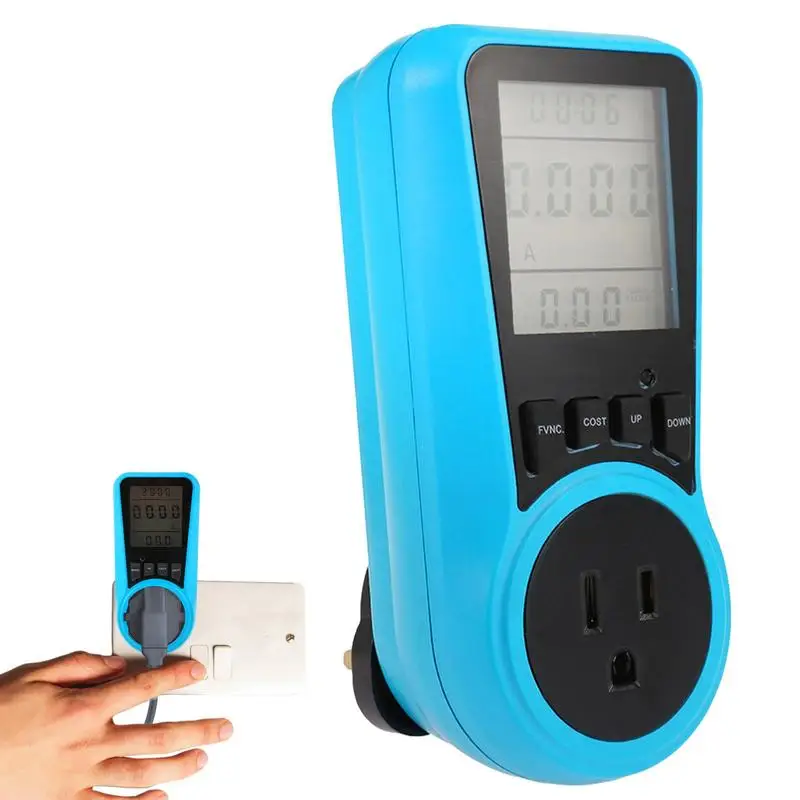 

Socket Plug Digital Wattmeter Current Meter Voltmeter AC Electric Power Meter With LCD Time Watt Energy Power EU UK US Plug