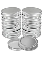 12pcsset reusable mason can lids leak proof seal lid cap for canning jars silver can lid cover for bottle mouth 7086mm