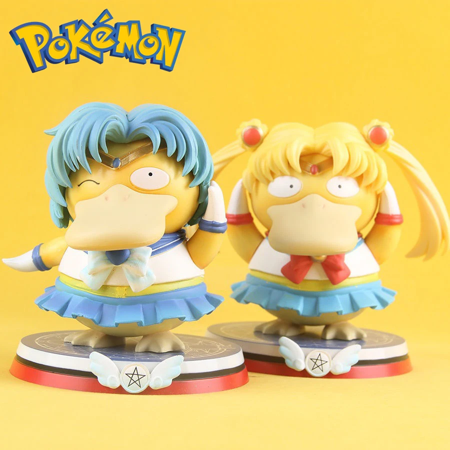 

Фигурки героев аниме «Покемон», 13,5 см, Мультяшные милые игрушки Psyduck Cos, Сейлор Мун, кавайная фигурка, Коллекционная модель, игрушки, наборы д...