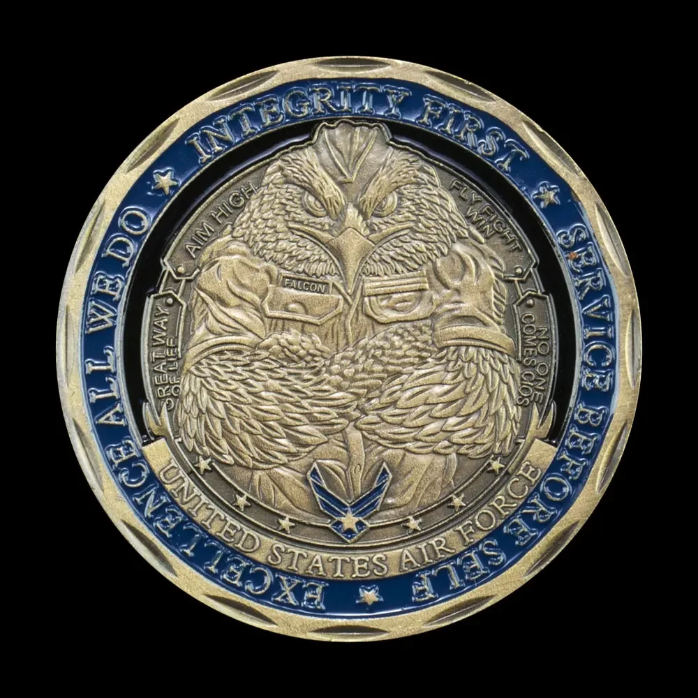 Военная сувенирная монета Департамент ВВС Honor Challenge медная коллекционная