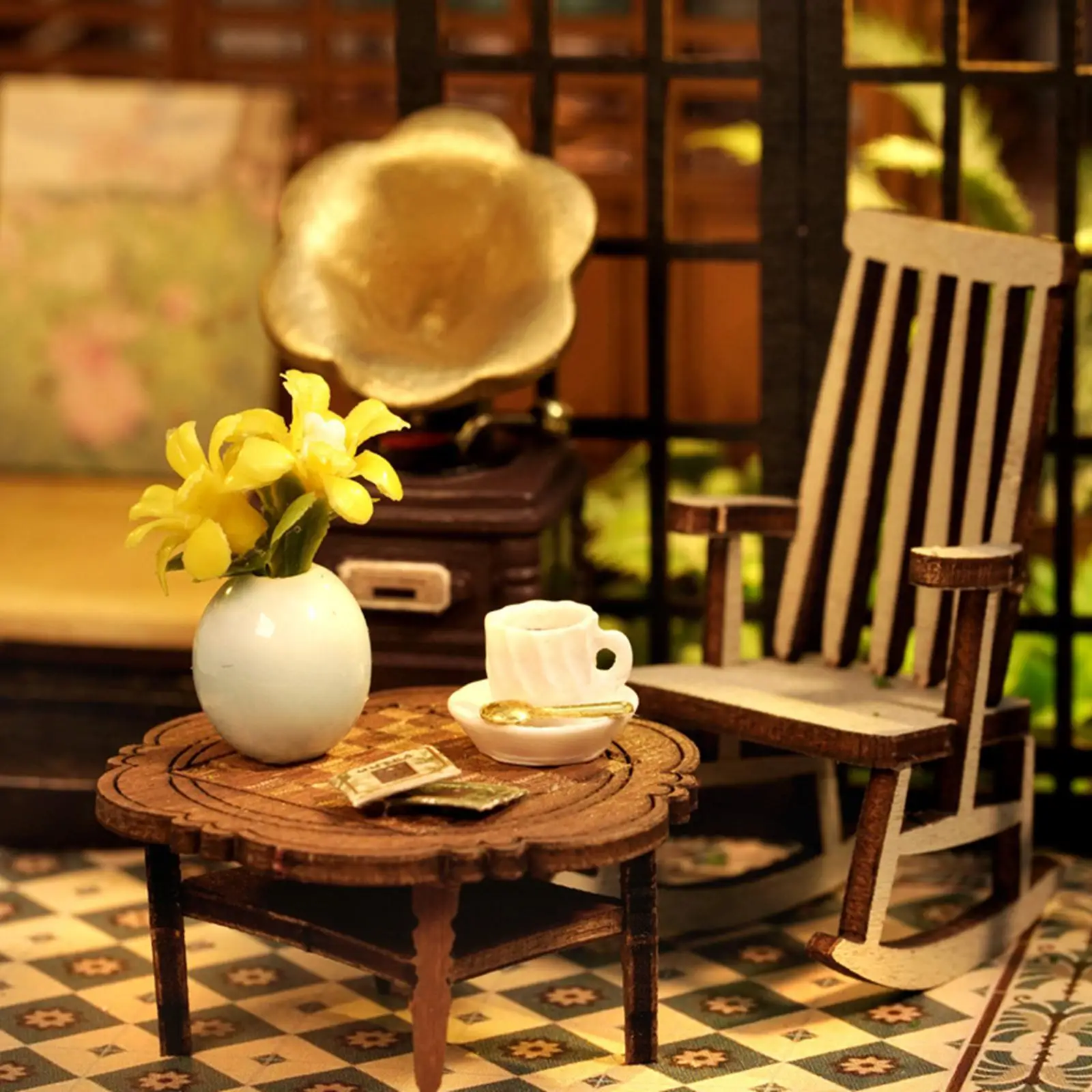 

Unassembled Dollhouse DIY Kit House Building Kit Creative Room Dollhouse Building Kit Miniaturas Toys Living Room Decoration