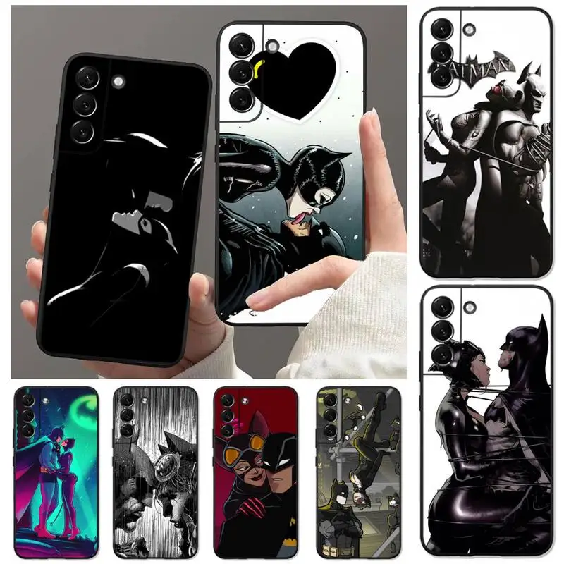 

Batman Catwoman Kissing DC Phone Case for Samsung Galaxy S22 S21 Ultra S20 FE S10 S9 Plus 5G lite 2020 Soft Funda Cover