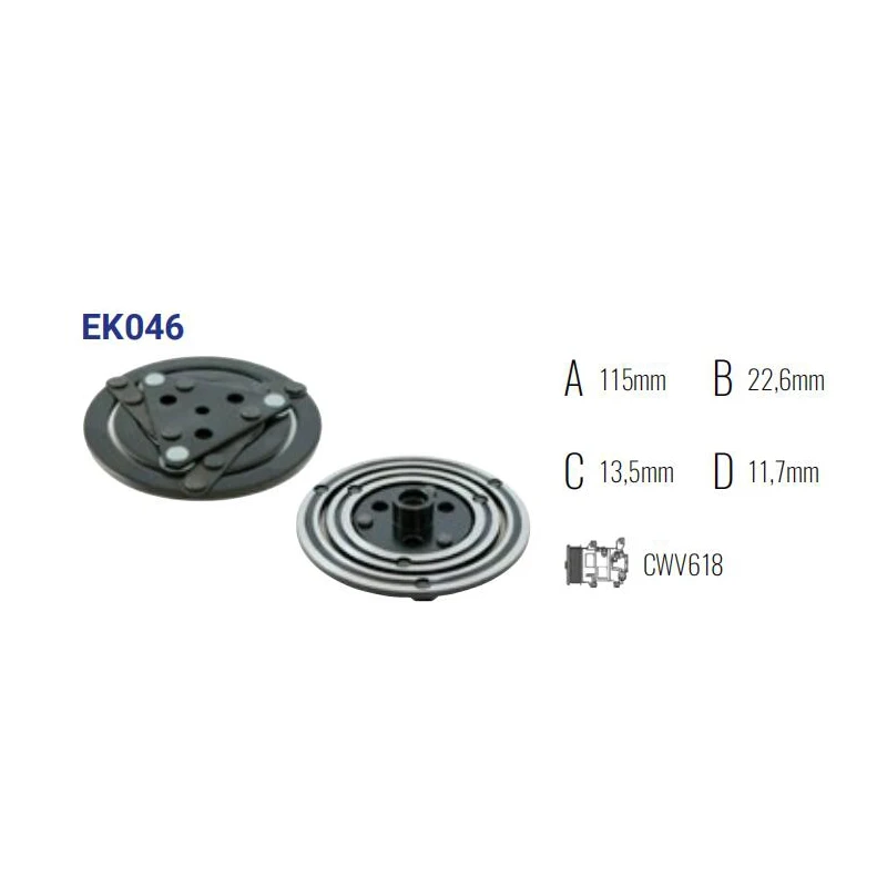 

EK046 auto ac compressor CLUTCH HUB CWV618 for NISSAN 926000W004