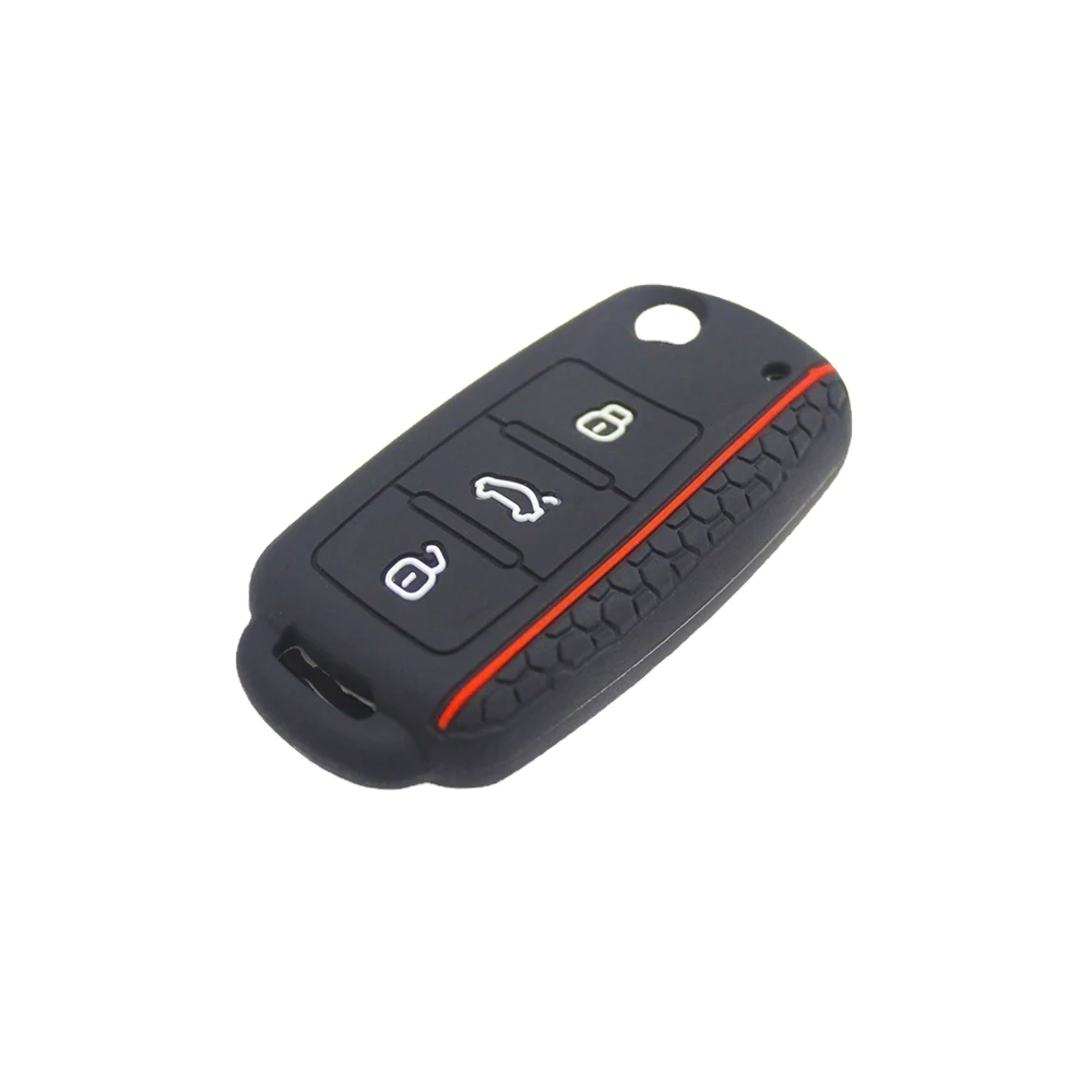 

Улучшенный силиконовый чехол для автомобильных ключей для VW Golf Jetta POLO Skoda Yeti SEAT Leon Ibiza с 3-кнопками