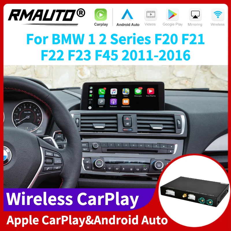 

RMAUTO Wireless Apple CarPlay NBT CIC System for BMW 1 2 Series F20 F21 F22 F23 F45 2011-2016 Android Mirror Link AirPlay
