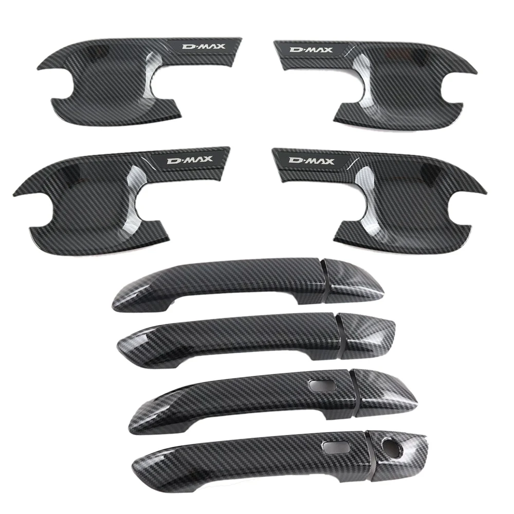 

Для ISUZU D-MAX 2019 -2022 накладка на автомобильную дверную ручку, крышку чашки, отделка полости, накладка, украшение для формования, углеродное волокно