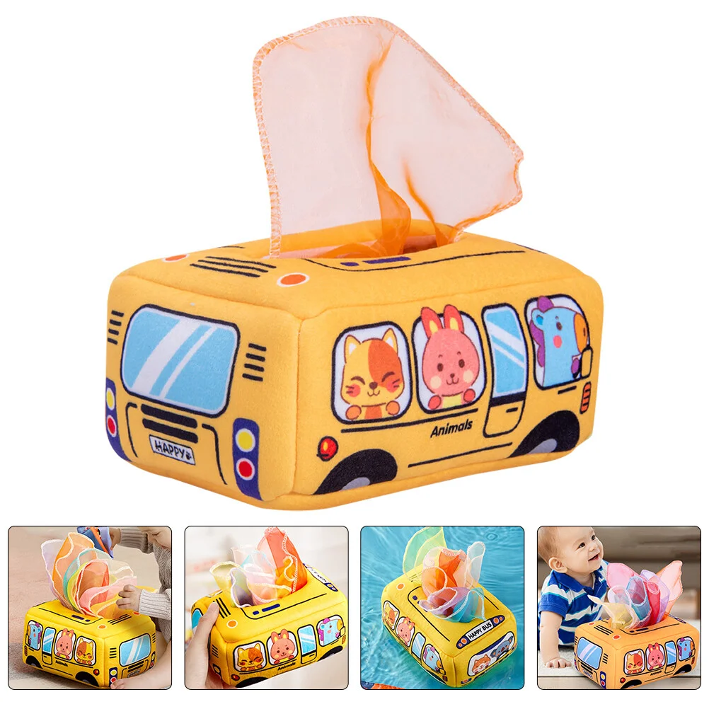 

Baby Paper Interactive Sensory Plaything Toddlers Tissue Box Lovely Kids Interesting Toy Cartoon Montessori Funny Toys Newborn
