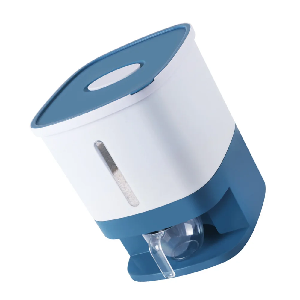 

Storage Container Rice Large Containers Dog Dispenser Bucket Grain Cereal Dry Flour 22Lbs Bean Box Measuring Cup Sealed