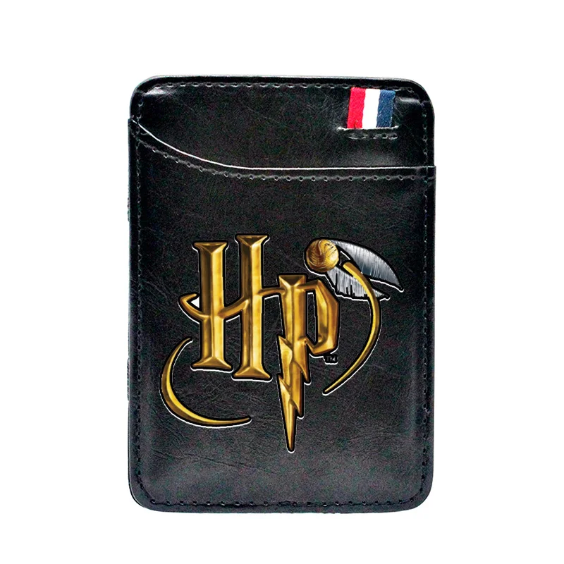 

High Quality Golden Snitch Ball Printing Pu Leather Mini Small Magic Wallets Purse Pouch Plastic Credit Bank Card Case Holder