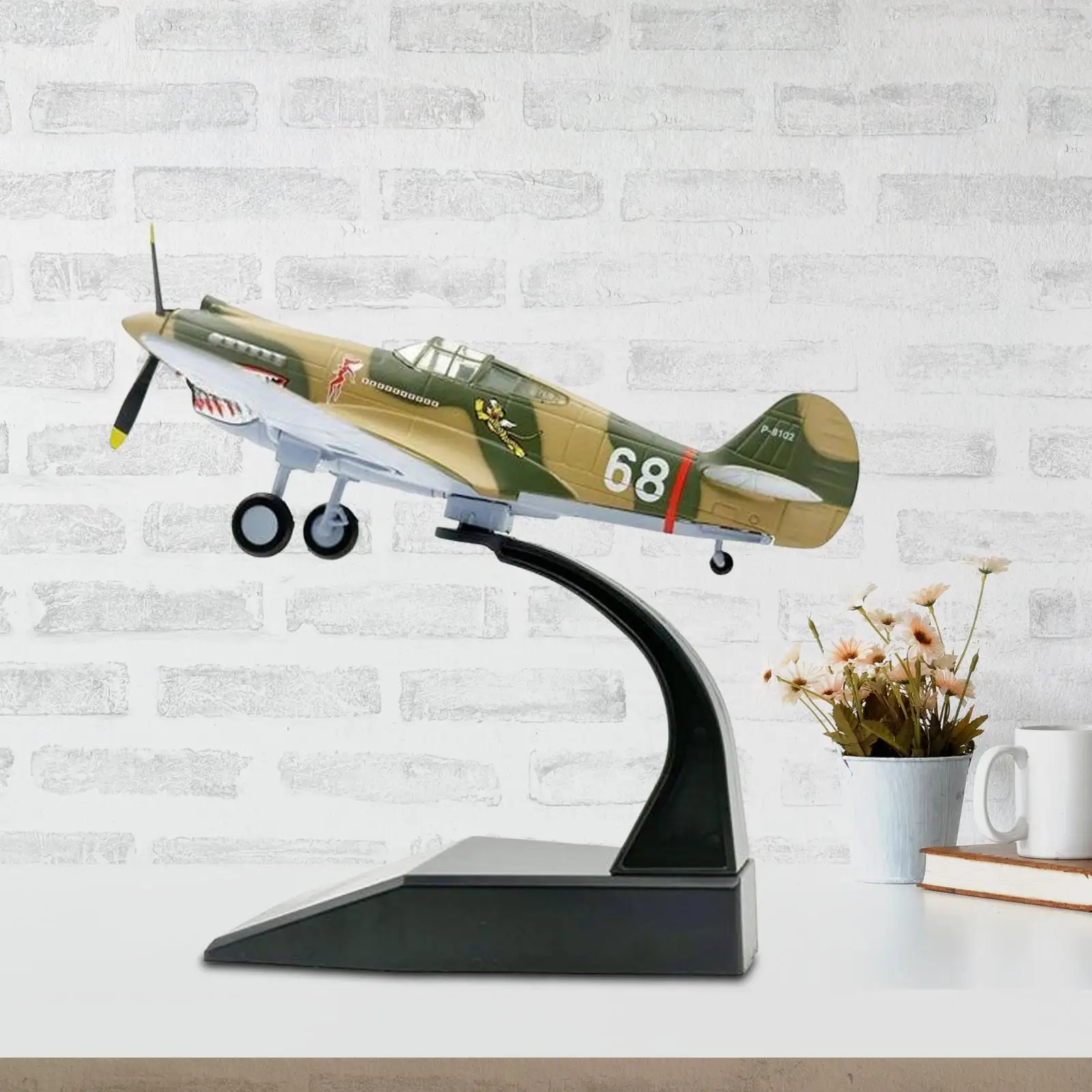 

1/72 Plane Model Alloy Tabletop Decor P40 for TV Cabinet Shelf Decoration