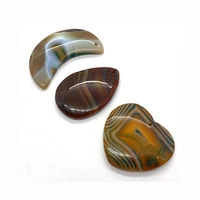 5pcslot natural stone striped agate pendant reiki healing meditation amulet jewelry diy necklace making accessories wholesale