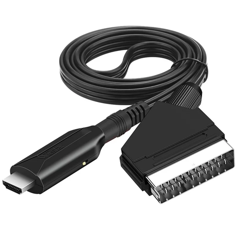 

Цифровой конвертер SCART в HDMI-совместимый кабель для HDTV/DVD/PS3/PAL/NTSC SCART in HDMI выход HD 720P/1080P Переключатель AV адаптер