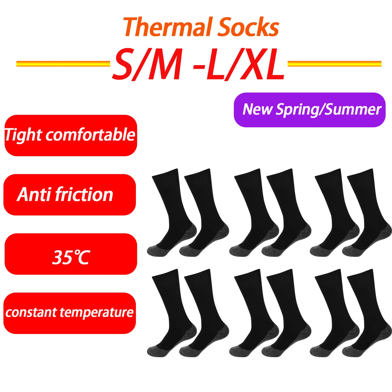 

Воздухопроницаемые Термостатические носки, легкие теплые зимние уличные носки, унисекс, носки для бега и снега