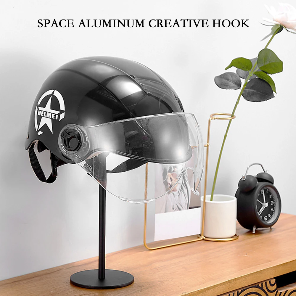 

Helmet Holder Motorcycle Cycling Bike Rotation Helmet Rack With 2 Hooks Hanger For Coats Caps Baseballs Rugby Hat Wall-Mounted