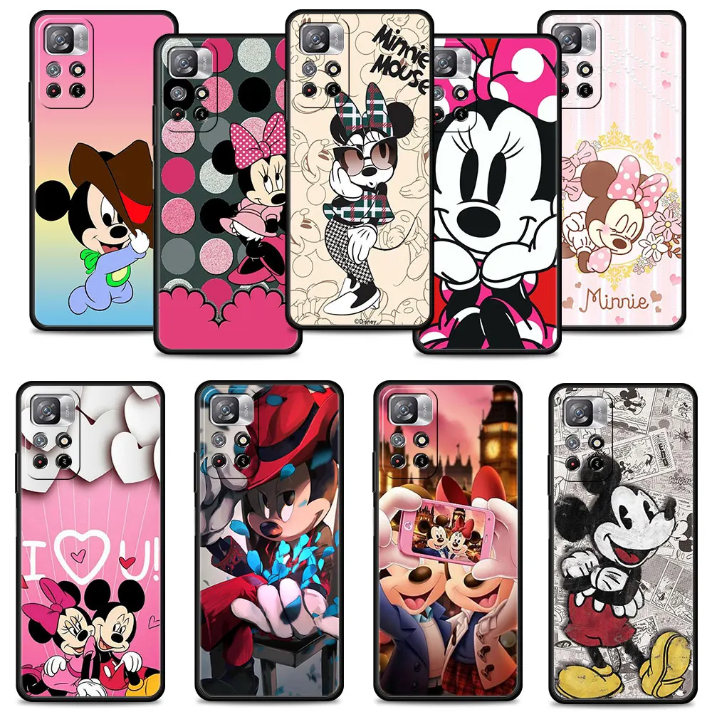 

Cartoon Mickey Minnie Mouse Comics Phone Case For Redmi Note 11 11S 11T 10 9 8 8T 9T 9S Pro 9C 9A 10C K40 K40S K50 Soft Cover