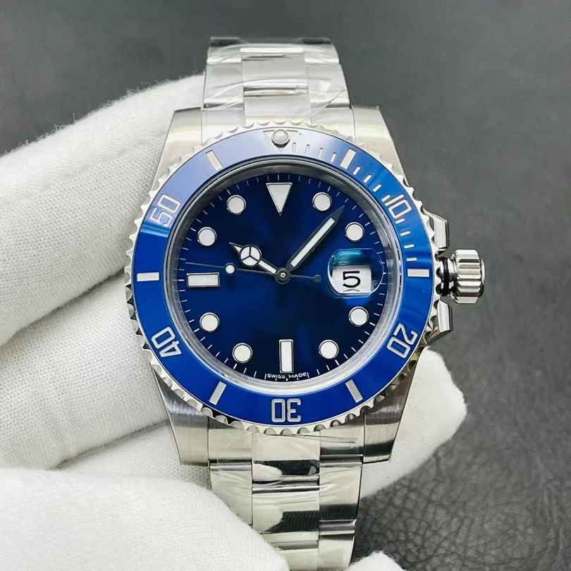 

41mm Man Mechanical Watch Automatic Watch Sapphire Glass 316 Stainless Steel Luminous Waterproof 8215 Movement Blue