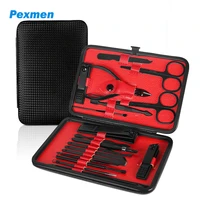 pexmen 18pcsset manicure pedicure kit nail clippers high precision stainless steel cutter file sharp scissors for men women