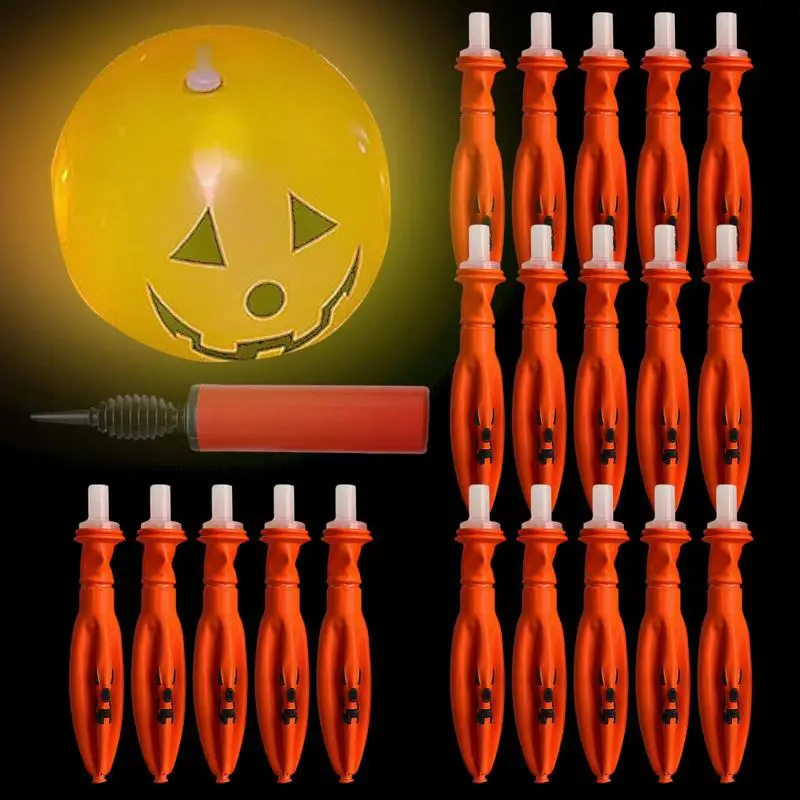 

Light Up Pumpkin Balloon Halloween Punch Balloons Jack O Lantern Lights For Halloween PartyChristmas Gift Halloween Decoration
