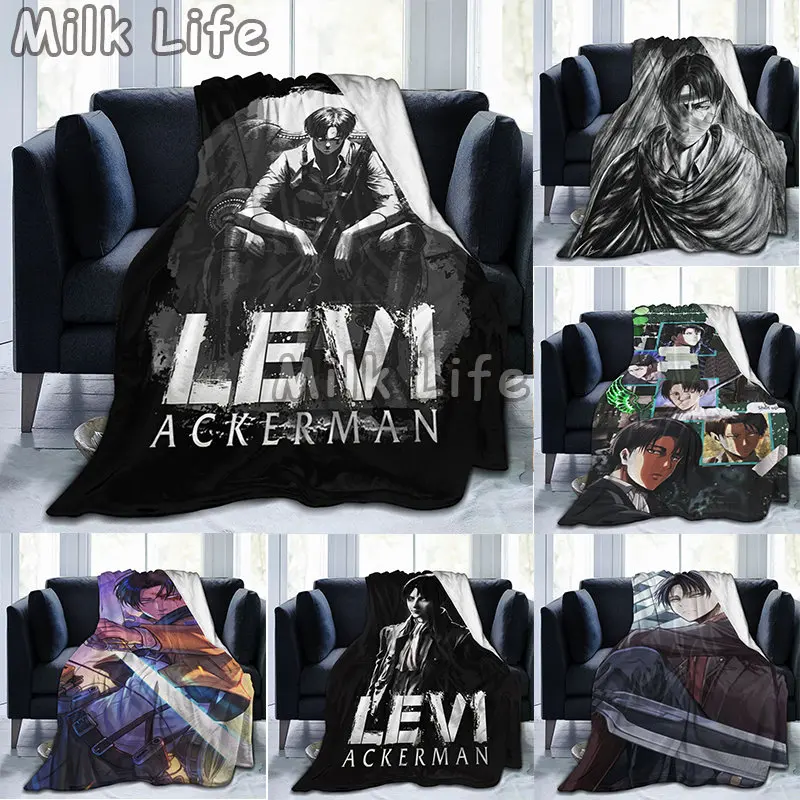

Anime Attack on Titan Levi 3D Printed Blanket Fleece Soft Flannel Blankets Velvet Decoration Throw Blanket for Home Bedspreads