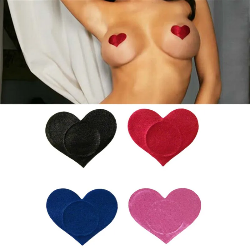 

1Pair Breast Petals Heart Shape Adhesive Nipple Covers Breasts Petals And Sticker Emptied Chest Breast Petals