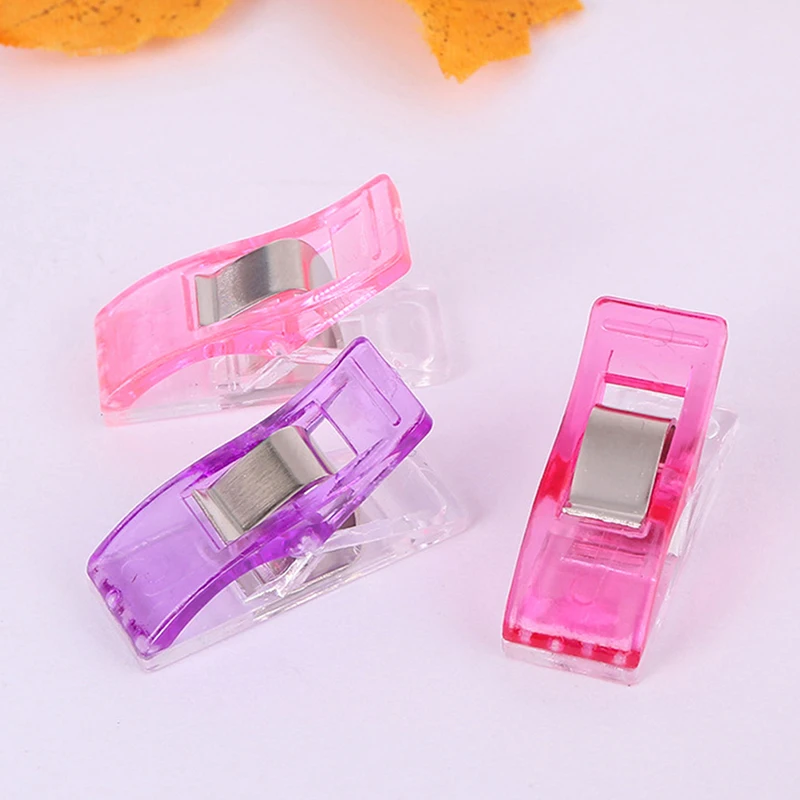 

50PCS Multipurpose Sewing Clips Colorful Clips Plastic Craft Crocheting Knitting Safety Clips Assorted Color Binding Clips Paper
