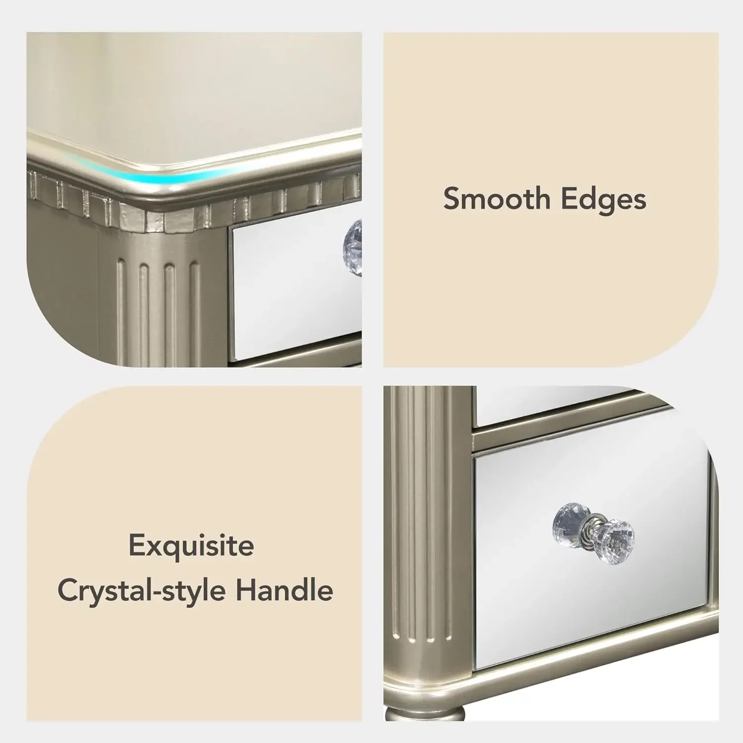 Туалетный столик для макияжа 43 дюйма набор туалетного столика с трехскладным