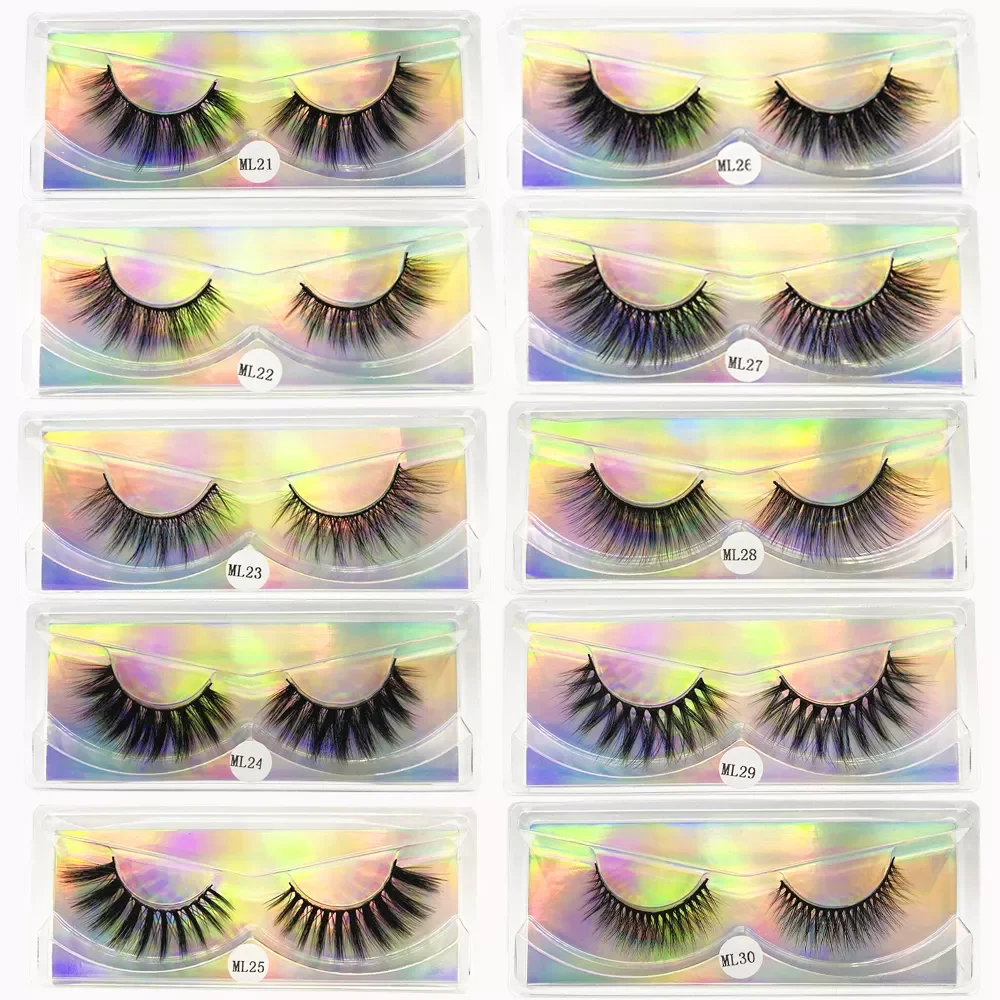 

NEW2023 Wholesale Mink Eyelashes Fluffy Natural False Eyelashes Bulk Wispy Soft Faux Mink Lashes Wholesale Lash vendors