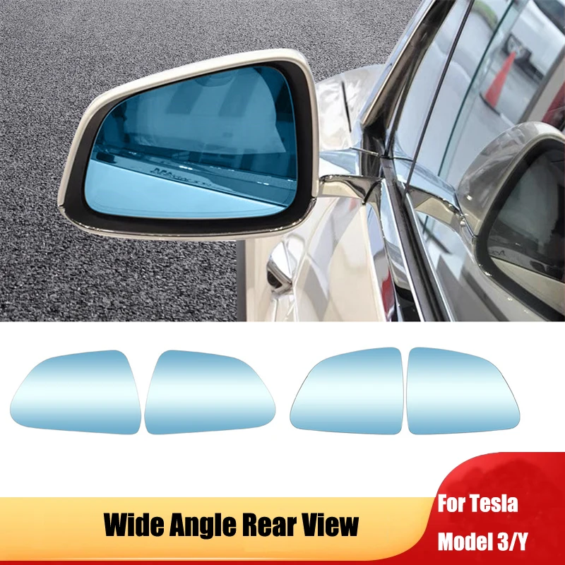 

Model3 Car Wide Angle mirror heat Waterproof anti glare Large Vision Rearview Mirror Lens For Tesla Model 3 Y ModelY Model