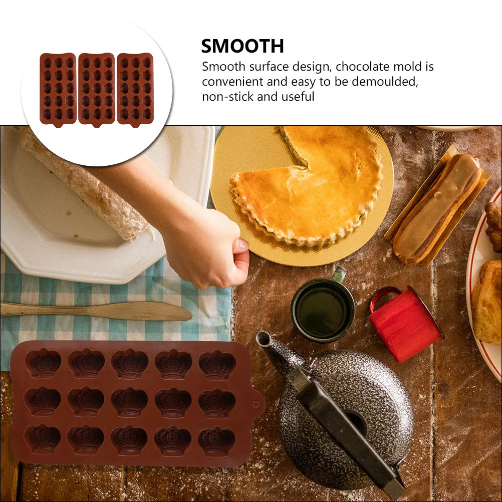 3 шт. милые формы для печенья Корона силиконовые мыла антипригарные конфеты