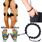 Черный обсидиановый браслет, браслет для снятия стресса и тревоги, регулируемый обсидиановый браслет против усталости, потери веса, 10 мм