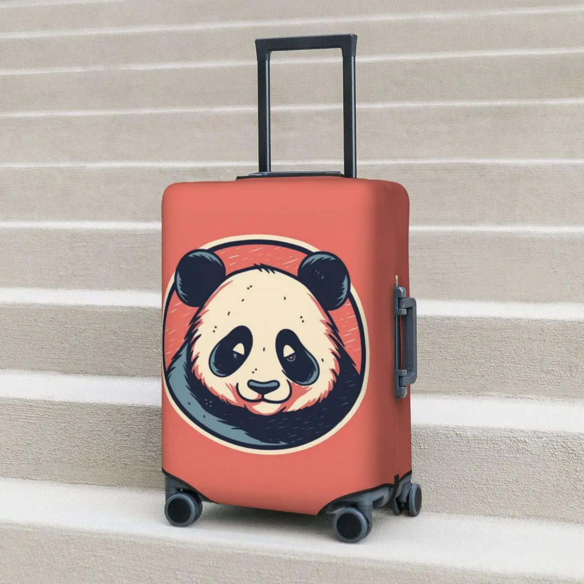 

Panda Suitcase Cover Holiday Cute Simple Circle Elastic Luggage Accesories Travel Protection