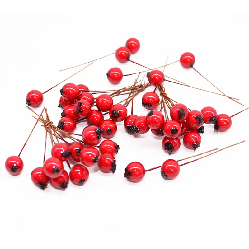 

Искусственные ягоды CYZQ красные 10 мм 50 шт