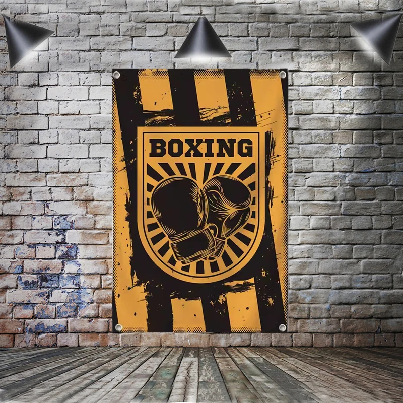 Постер для фитнеса бокса спортзала соревнований клубов флаг из полиэстера 90*150 см