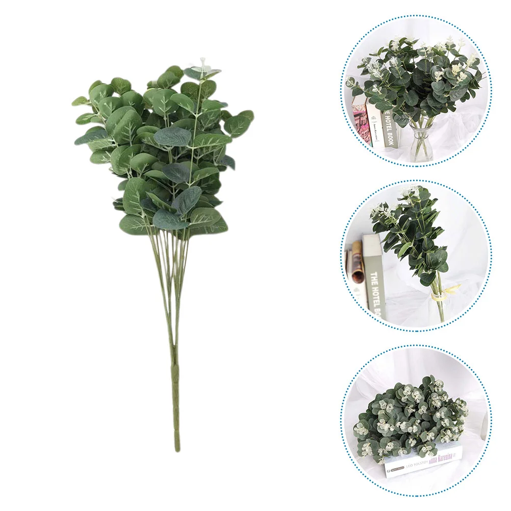 

Eucalyptus Faux Artificialfake Leaves Stems Branches Greenery Tree Real Touch Wedding Flower Bouquet