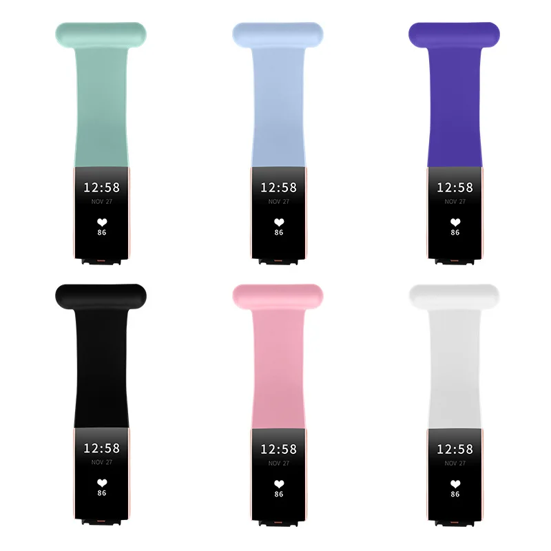 

Fitbit charge4 se smart Bracelet silicone nurse watch strap charge3 chest pin Wristband