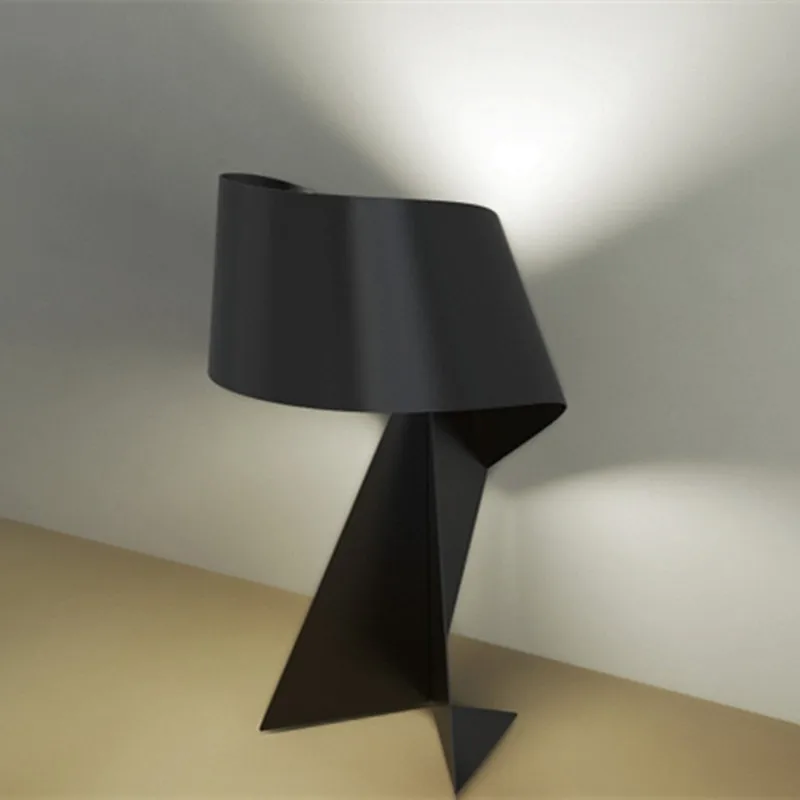 Habitat Ribbon Table Lamps Black and White Origami Lamp E27 minimalist light for Living room bedroom desk decoration light