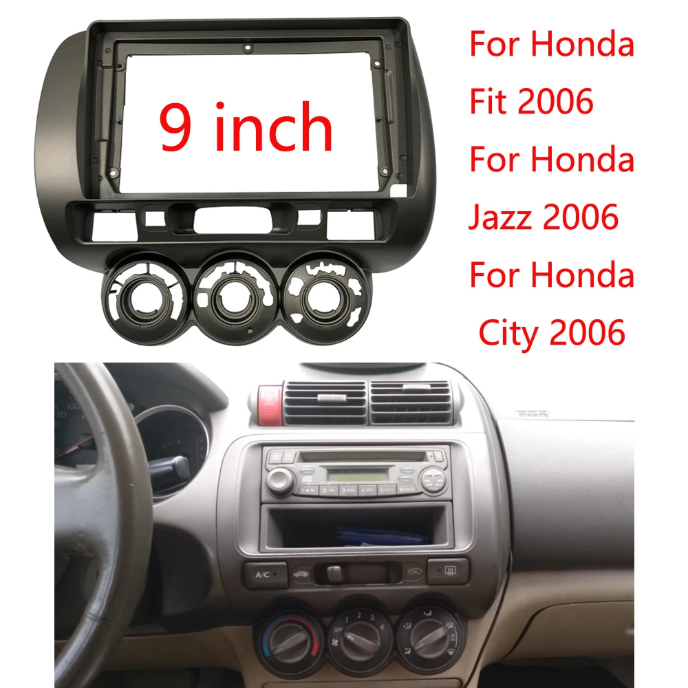 2 Din Android головное устройство Автомобильный радиоприемник Комплект рамки HONDA Fit Jazz