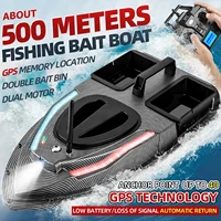 2.4ghz 5.4km/h Fishing Bait Boat Auto Cruise Fish Finder Device Dual Motor Intelligent Boat Gps Positioning with Signal Lights