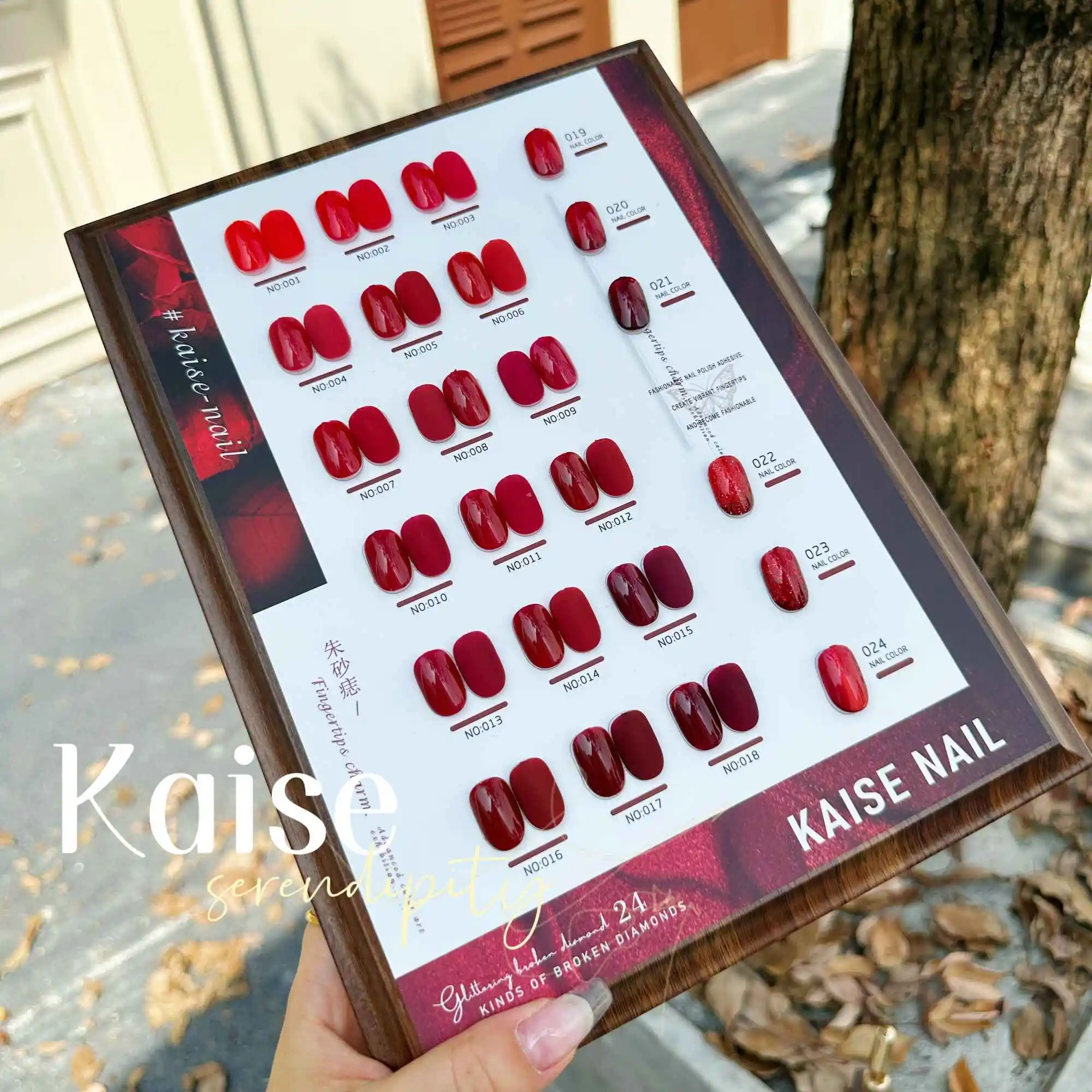 KAISE 24 цвета Популярная красная серия Набор гелей для ногтей дизайна Маникюрный